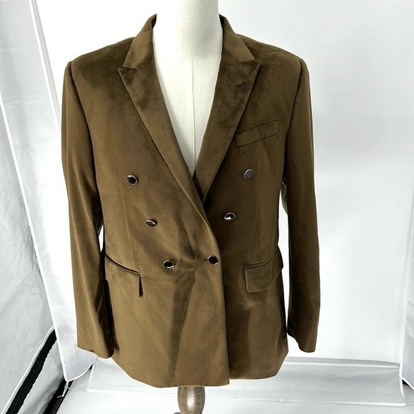 Men's Double-Breasted Brown Blazer - Picture 2 of 13
